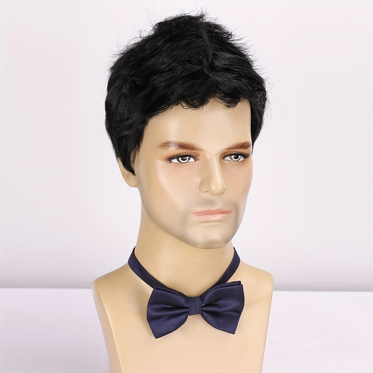 6 Inch Looking Men Short Hair Wigs Handsome Male Daily Costume Wigs Synthetic Fiber Wigs Hair Replacement Wigs