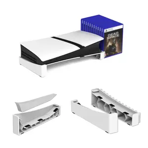 Horizontal Stand for PS5 Slim/Pro Game Console, Stable Console Storage with Adjustable Expandable Design, Console Accessories for Disc Edition & Digital Edition Consoles