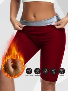 Women's Plus Size High Waist Sport Shorts, Sweat-Wicking Fat-Burning Tummy Control, Butt Lifting Fitness Wear, Ideal for Cycling or Running, Fitness Training Shorts