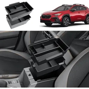 2025 Crosstrek Center Console Organizer - For 2024-2025 Subaru Crosstrek Double Layer Center Console Organizer Box - 2024-2025 Crosstrek (Premium/Sport/Limited/Wilderness) & 2024 2025 Impreza Accessories