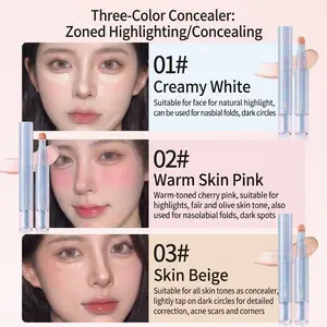Dual-Effect Concealer & Foundation Cosmetic - 24-Hour Long-Lasting, High-Coverage Matte, Hydrating Makeup That Covers Acne Marks, Sculpts Nose, Suitable for Any Skin Type
