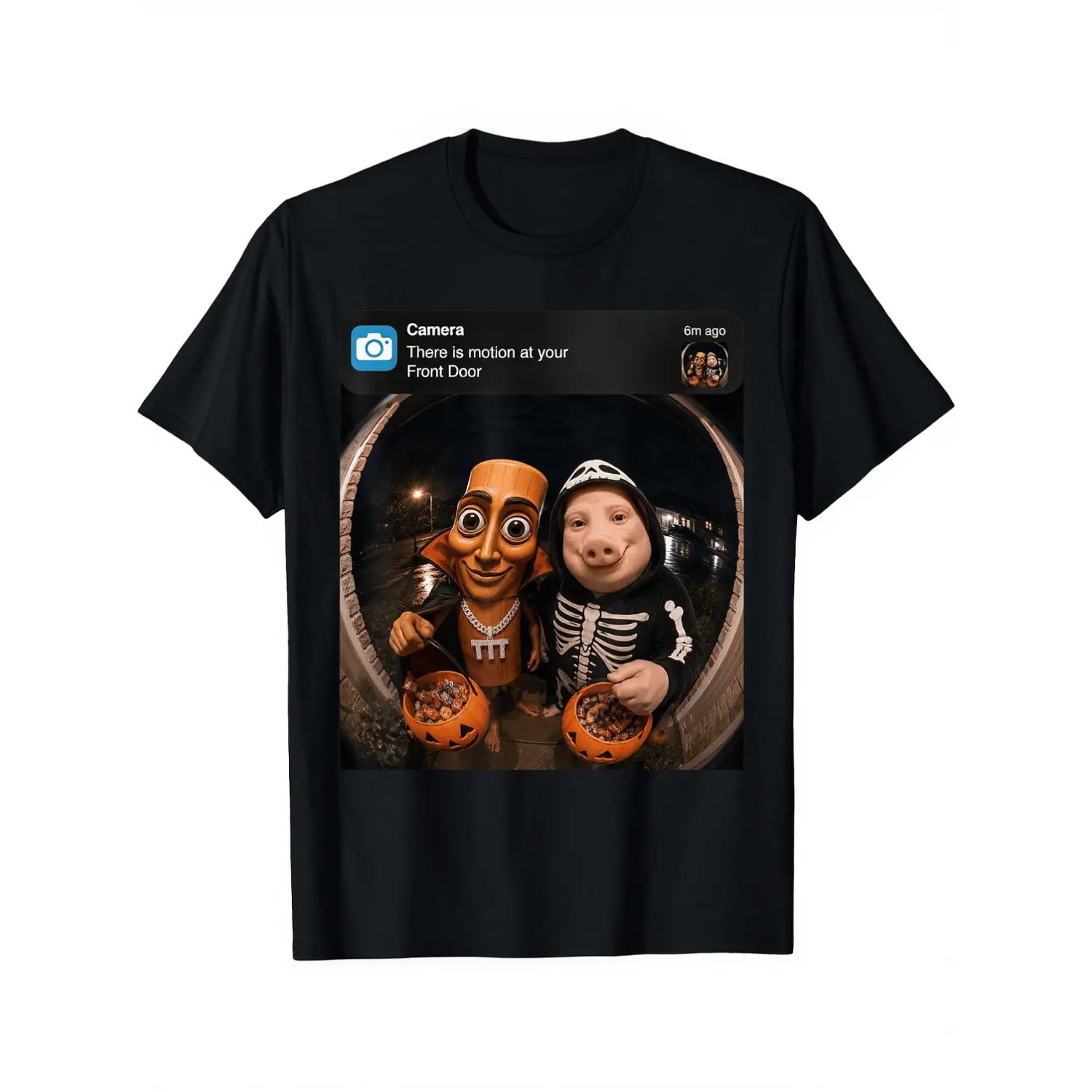 100% Cotton Camera Alert Funny Brainrot AI Costume Halloween Party Meme T-Shirt Unisex Clothing Streetwear