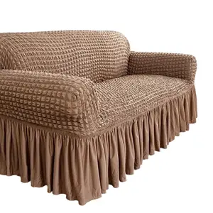 Solid Color Sofa Cover, Stretch Sofa Cover, 1 Set Non-slip Elastic Sofa Slipcover, Dustproof Sofa Protector, Sofa Protective Cover for Home Living Room, Sofa Couch Covers