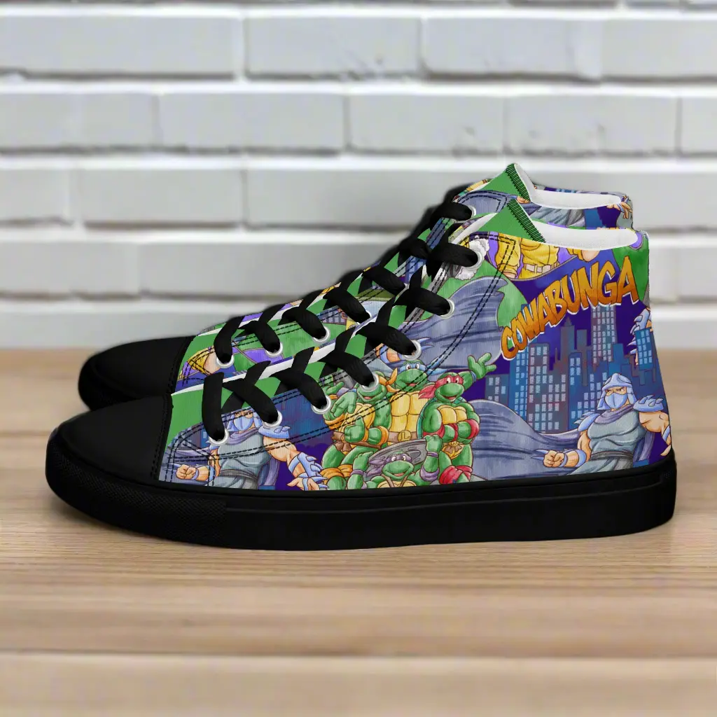 TMNT Casual High-Top Trainers - Men's & Youth Breathable Imitation Leather Casual Trendy Footwear, Casual Trendy Trainers