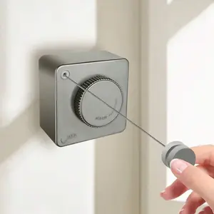 Wall-Mounted Extendable Clothesline, Stainless Steel Heavy-Duty, Adjustable Storage, Ideal for Indoor and Outdoor Use