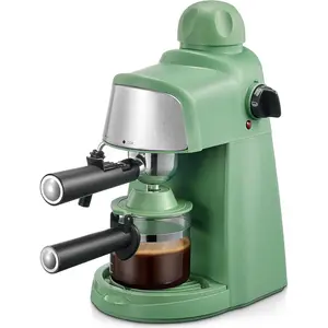 Espresso Machine, 3.5Bar Espresso and Cappuccino Machine with Preheating Function, 4 Cup Coffee Maker with Milk Frothing Function and Steam Wand (Green), CM6810