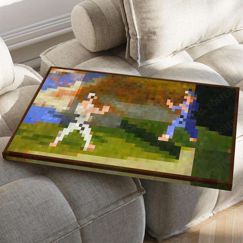 Minecraft Posters Burning Artistic High-Quality Print,Game posters,Anime posters,Vibrant Colors Rustic Charm Stunning Visuals Trendy Funny Wall Art Dorm Room Decor Pixel Art for MC Fans - Decoration Items