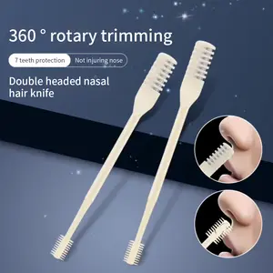 Portable Manual Nose Hair Trimmer Washable for Men and Women with Storage Box Waterproof Double Head Nose Hair Removal