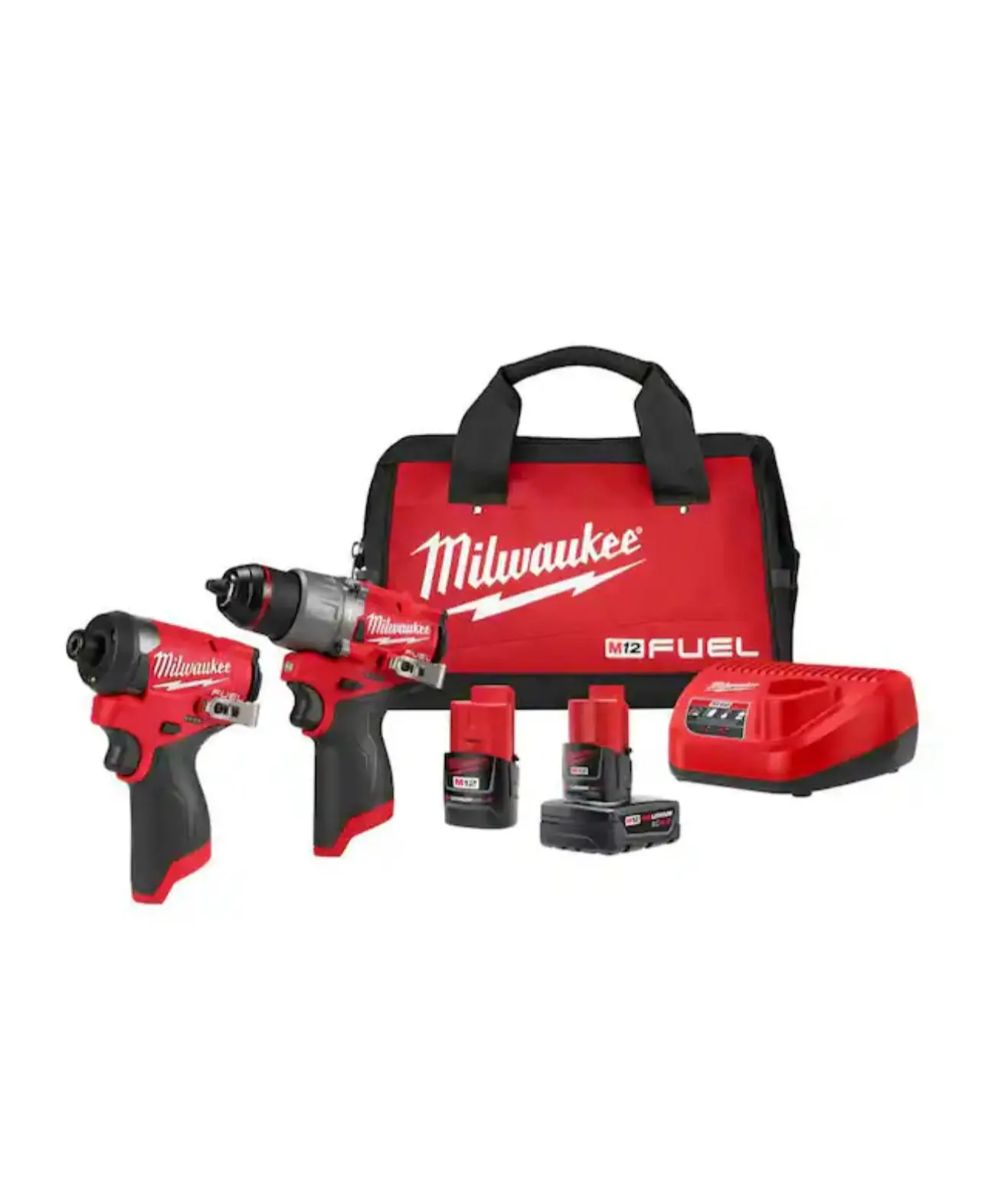 Milwaukee M12 Fuel Hammer Drill and Impact Driver Combo Kit (3497-22) Milwaukee M12 Fuel Hammer Drill and Impact Driver Combo Kit (3497-22)