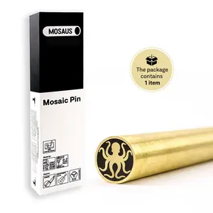 MOSAUS Mosaic Pin for Knife | Octopus | Brass or Stainless | Decorative Brass Knife Handle Pins