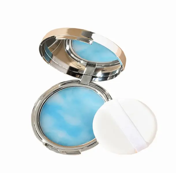 Oil Control Face Pressed Powder, Jelly Pressed Powder Face Makeup Setting Powder  Lightweight Waterproof Face Cosmetics
