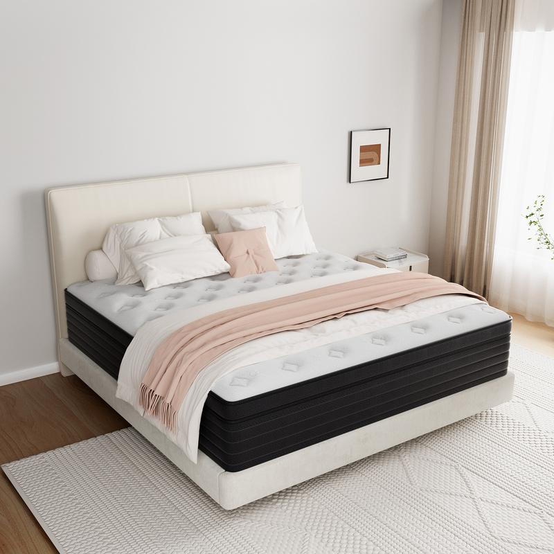 8 inch Medium Firm Hybrid Mattress Memory Foam and PocketSpring Twin Full Queen King Size Mattress In a Box