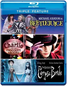 Beetlejuice / Charlie and the Chocolate Factory / Tim Burton's Corpse Bride  [BLU-RAY MOVIE]