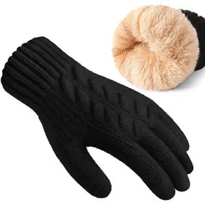 Winter Gloves - Thick  Fleece Liner, Thermal Knit, Touchscreen, Elastic Cuff Insulated Gloves for Women & Men - Cold Weather