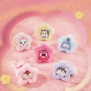 Disney Fluffy Season Collection: Adorable Laying Down Flower Stitch Surprise Blind Box - Super Soft Plush Pendant with Mystery Charm for Bags, Backpacks & Collectors!