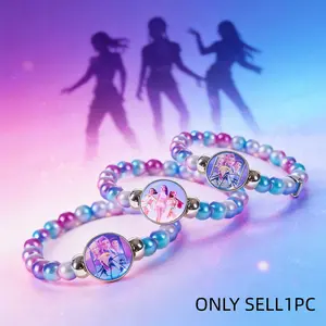K-Pop Hunter Girl Band Bracelet, Colorful Beaded Wristband, Perfect Gift for Girls, Trendy Accessory, Hot Selling Cross-Border Fashion Item
