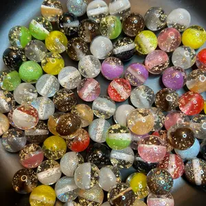 20 pcs 16mm gold flake galaxy mix beads 20 pcs 16mm gold flake galaxy mix beads