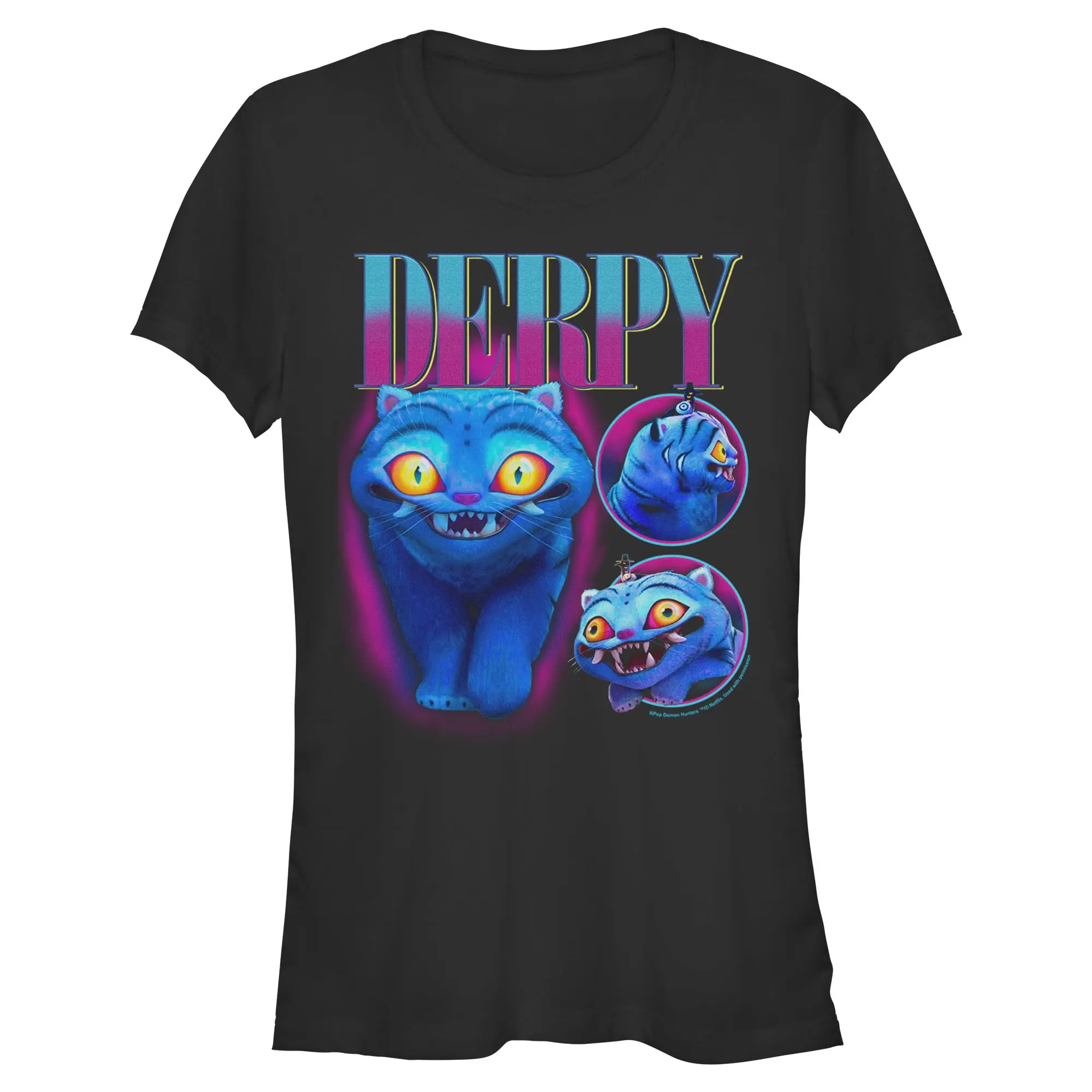 Juniors Womens KPop Demon Hunters Supernatural Derpy T Shirt