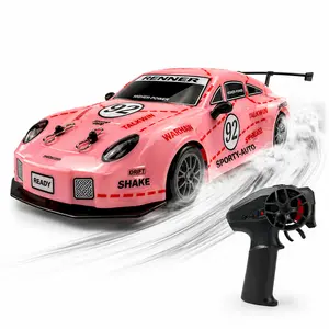 RC Drift Car 1:24 RC Drift Car 2.4GHz 4WD, High Speed Remote Control Car with LED Lights, Drift Tires & Dual Batteries, Fast Racing Car for Kids Adults, Indoor Outdoor Play, Perfect for International Children's Day