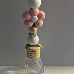Beautiful Light Pink Car Diffuser with rhinestones