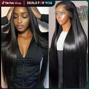 Lemoda 210% Density Full 13x6 SKINLIKE Real HD Lace Frontal Wigs Straight 13x6 Full Lace Frontal Virgin Human Hair Wigs Invisible 0.1mm Ultra-thin Knots Frayed Ends Lace Wig