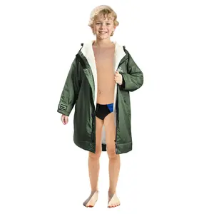 Catalonia Swim Parka, Lightweight Surf Swim Jacket, Waterproof  Warm Swim Coat, Changing Poncho Robe