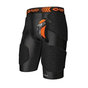 Shock Doctor HEX Compression Fit Impact Short with Ultra Carbon Flex Cup Breathable Athletic Bottoms for Gym Exercises
