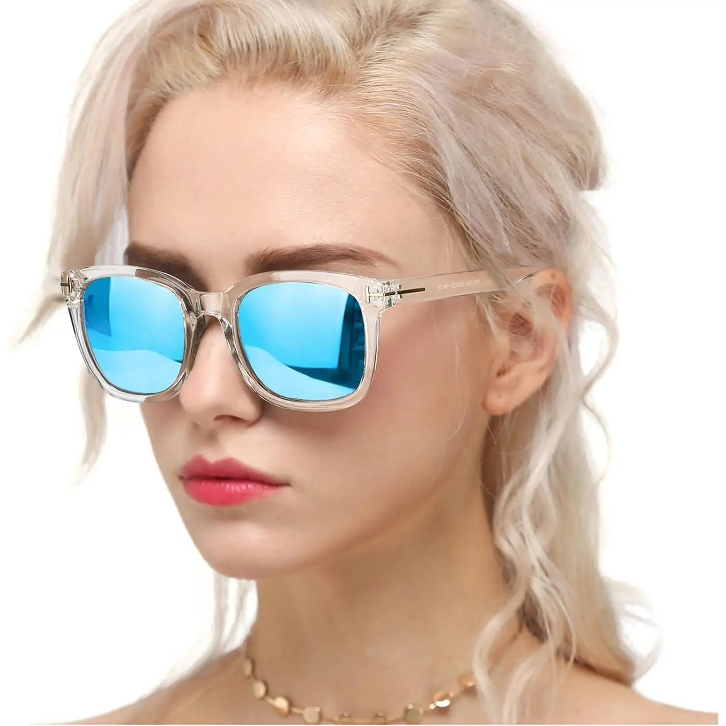 A5 Transparent Frame/Blue Mirrored Polarized Lens
