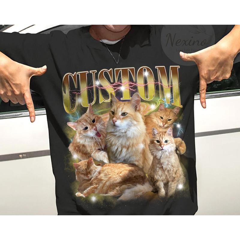 90s Pet Bootleg   Shirt  Retro Collage Personalized Pet Shirt  Custom Pet Potrait Photo Shirt  Vintage Pet Lovers Gifts