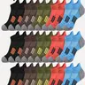 Men's Colorblock Ankle Socks, Casual Athletic Sportswear Activewear Moisture Wicking Socks, Soft Comfy Breathable Socks for All Seasons Daily Wear, Sweat Wicking Socks, Breathable Polyester Socks