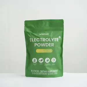 Nature's Gate Electrolyte Powder Watermelon Flavor, 4g x 15 Packets, Sugar-Free Hydration Supplement for Post-Workout Recovery