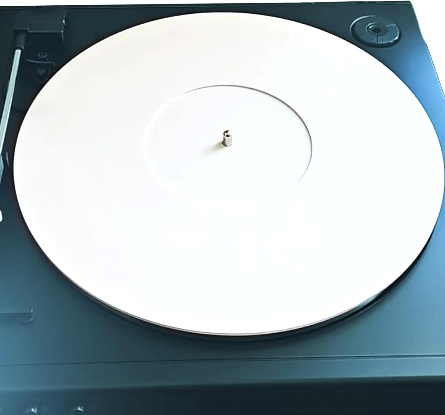 White Acrylic Turntable Mat 11.75” – Slipmat for 12'' Vinyl Record Player, Anti-Static & Noise-Reducing