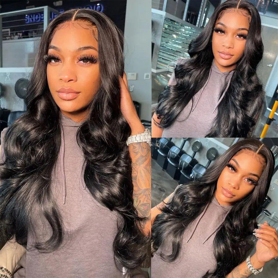 Ali Pearl Hair 13x6 Lace Front Wig Pre Curled Loose Body Long Lace Parting Human Hair Pre Plucked Lace Frontal Wigs