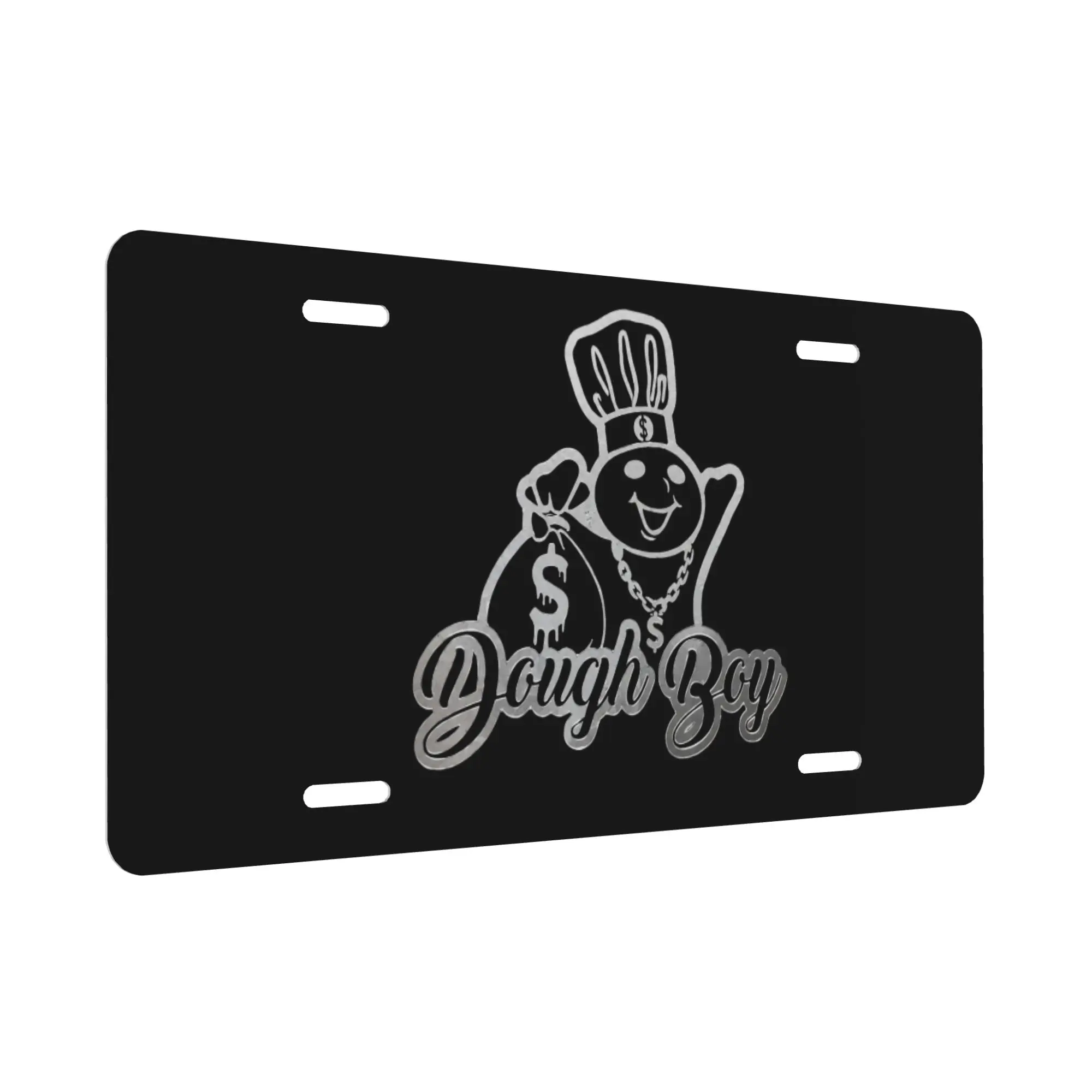 Dough Boy Custom License Plate, 12"x6" Personalized Car Exterior Number Plate with 4 Installation Holes, Vehicle Accessories for Cars & Trucks