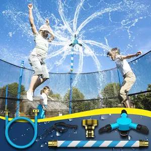 Universal Trampoline Sprinkler, Net Friendly Trampoline Accessories, 360 Rotating Water Sprinkler of Trampolines, Outdoor Backyard Water Park Fun Summer Toys for Kids