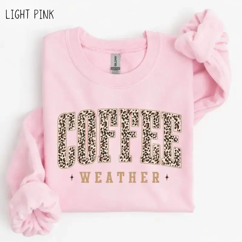 Retro Coffee Weather Sweatshirt, Fall Coffee Lover Gift, Cute Fall Sweatshirt, Pumpkin Spice Shirt, Thanksgiving Shirt, Fall Graphic Tee Gift For Women, Women's Long Sleeve Shirts
