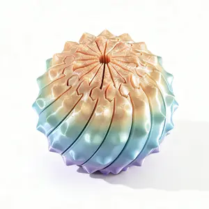 1PC Iridescent 3D Printed Ornament | Decorative Fidget Figurine | Stress Relief | Desk & Travel | Smooth Tactile | WFH Professionals | Gradient Decor | Sensory Lovers