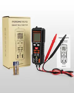 POROMETISTO MT01 Smart Digital Multimeter Tool - 2000 Counts Auto-Ranging Voltmeter, Non-Contact Voltage Tester, AC/DC Voltage, Phase, Live Wire, Resistance, Continuity Tester with Backlight for Industrial Use
