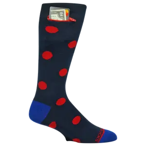 Pocket Socks® Navy Red, Mens
