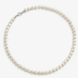 SR Pearl CO. Freshwater Pearl S925 Silver Chain Necklace 18 Inches 4-5mm REAL Pearl Necklace Elegent Everydat Wear Women Must have. Women Gift