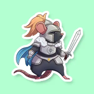 Paladin Class D&D Rat Sticker