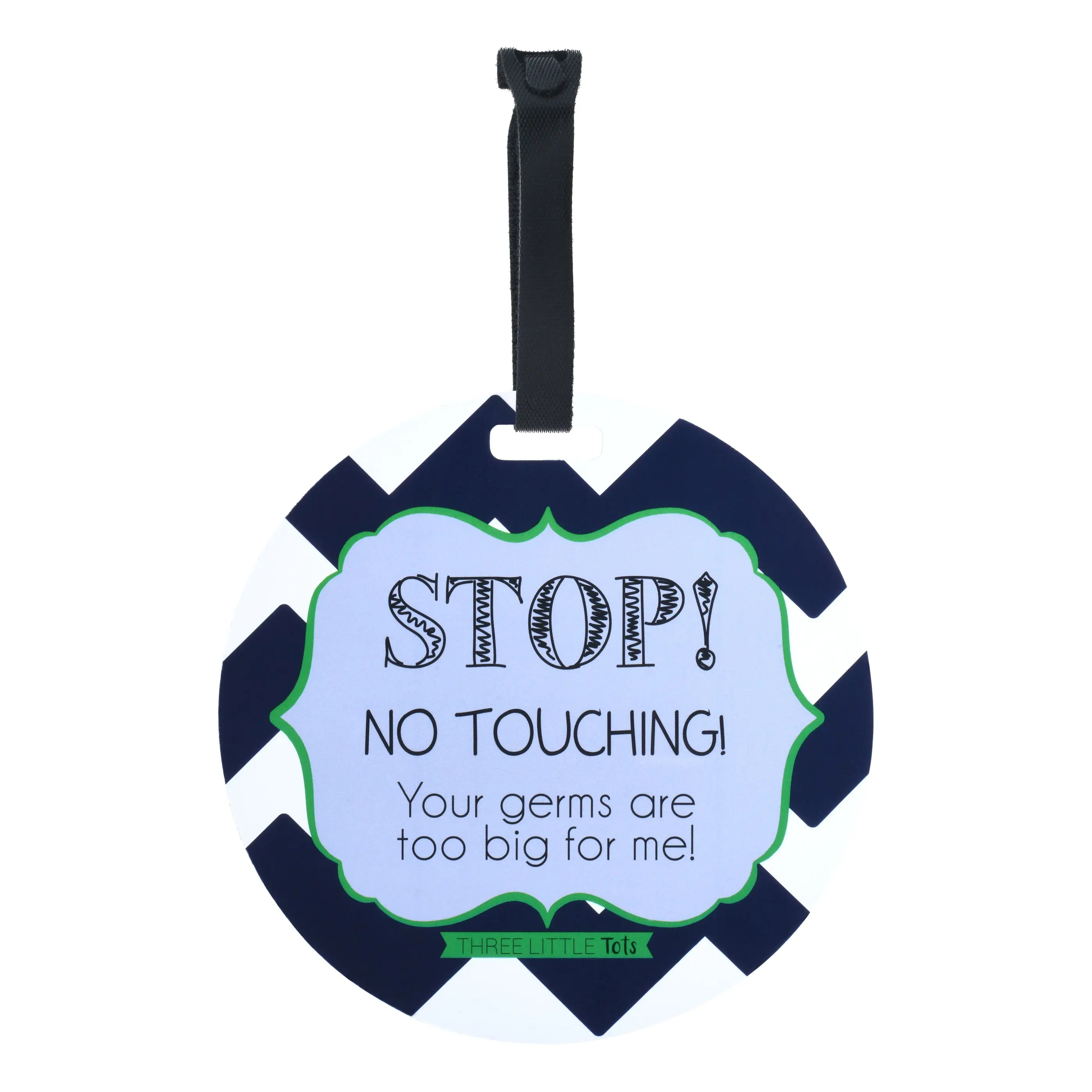 Stop No Touching Boy Car Seat Sign Tag