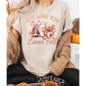Just a Girl Who Loves Fall Shirt, Fall Vibes Shirt, Fall Girl Shirt, Thanksgiving Shirt, Autumn Sweatshirt, Pumpkin Lover, Fall Season Shirt