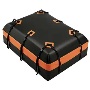 Car Roof Bag 15/20 Cubic Feet, Waterproof Rooftop Cargo Carrier with Anti-Slip Mat & Luggage Lock, Soft Shell Roof Top Carrier for Family Camping Travel, Fits Cars SUVs Trucks with or without Roof Racks