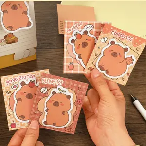 Cute Capybara Sticky Notes Set, 4 Books with 120 Pieces, Adorable Water Otter Design, Perfect for Notes and Reminders