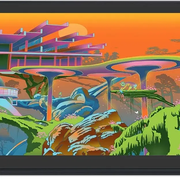 Huion Kamvas 22 Plus Premium Pen Tech Graphics Drawing Tablet Monitor, 21.5" Full Laminated QD 140% sRGB Anti-Glare Glass, High Sensitivity No Battery Needed Stylus (8192 Levels Pressure, PenTech3.0), Android Support, Cable Included for E-Signatures