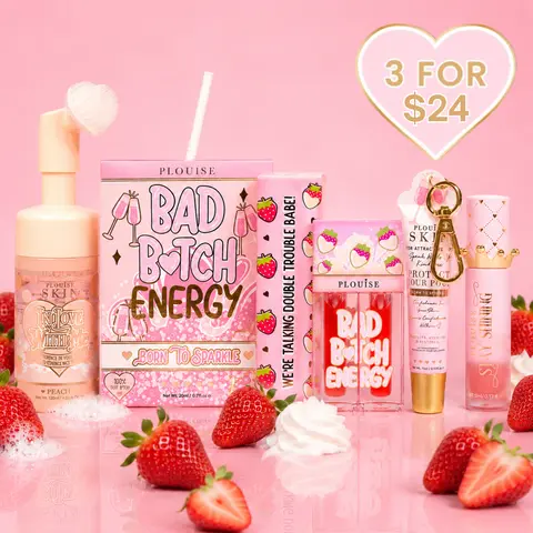 P.Louise 3 For  Beauty Saver Mix & Match Set with Lip Base, Bad B*tch Energy Lip Duo, Cut Carver Makeup Remover, Double Oil
