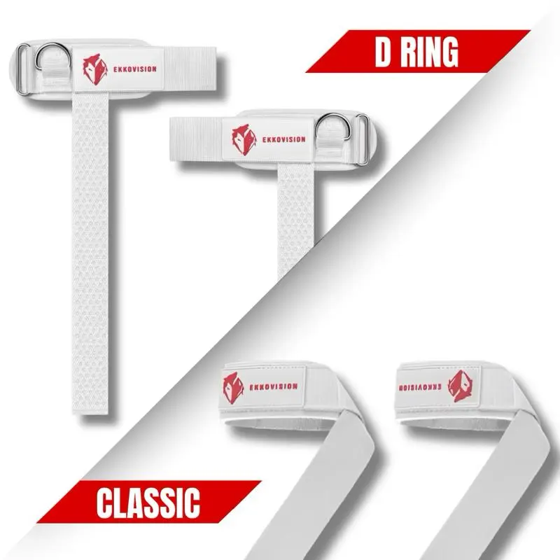 EKKOVISION D‑Ring Gym Lifting Wrist Straps, Anti‑Slip Weightlifting Grip Support for Deadlift & Pull‑Up
