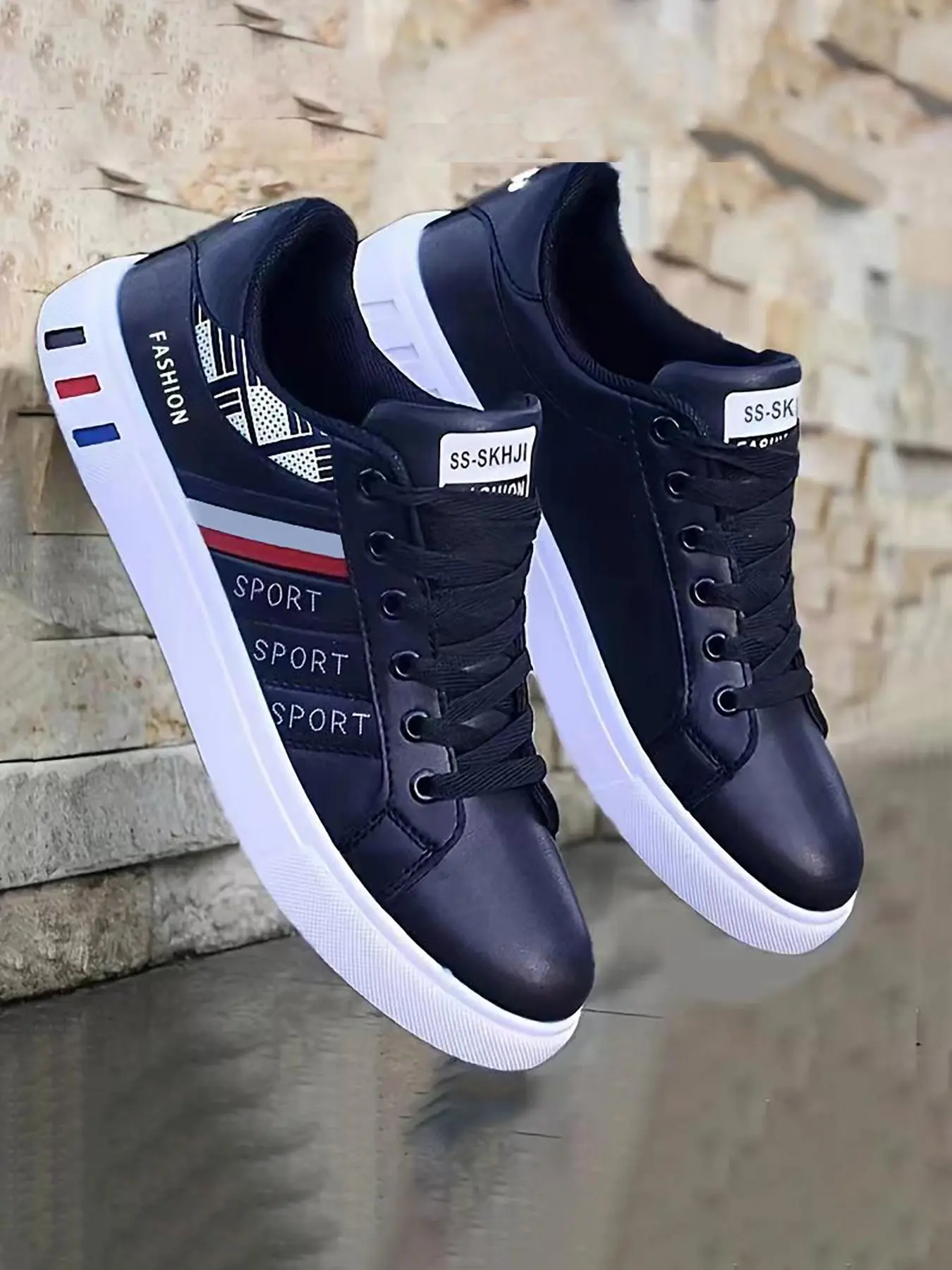 Men's Lace Up Low Top Sneakers, Casual Comfortable Breathable Sports Running Shoes, Male All-match Round Toe Shoes for Daily Wear, Athletic Running Shoes, Running Sports Footwear