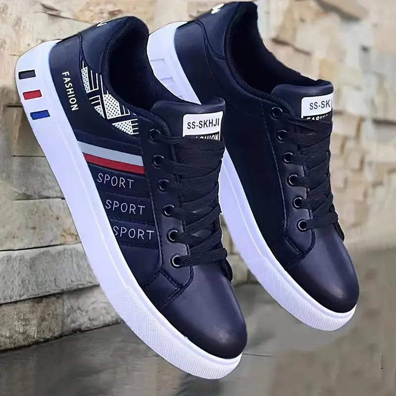 Men's Lace Up Low Top Sneakers, Sporty Running Sneakers, Casual Comfortable Breathable Sports Running Shoes, Male All-match Round Toe Shoes for Daily Wear, Athletic Running Shoes